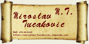 Miroslav Tucaković vizit kartica